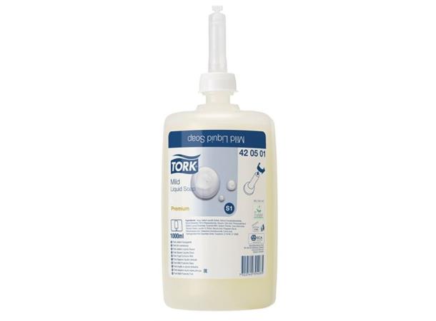 Tork Såpe Mild Flytende S1 1 Liter Kartong 6 x 1 Liter 