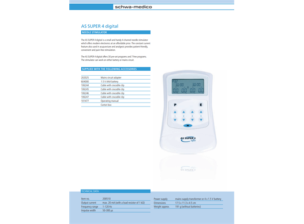 Schwa-Medico AS Super 4 Digital Nålestimulator