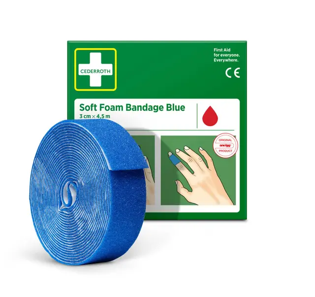 Cederroth Soft Foam Bandage Blue 3 cm x 4,5 m 