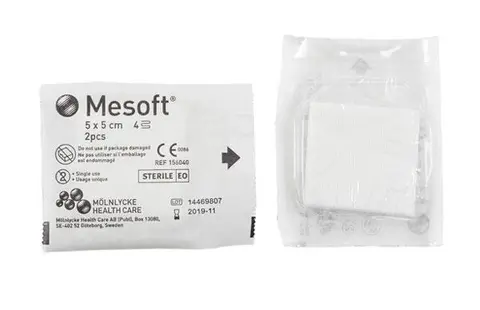 Mesoft Kompress Nonwove, steril 5 x 5 cm 2 pkn.