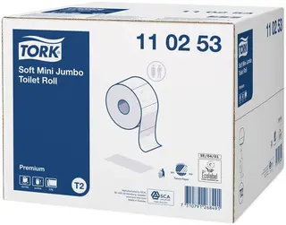 Tork Toalettpapir Myk 170 m T2 Mini Jumbo - 12 x 170 m