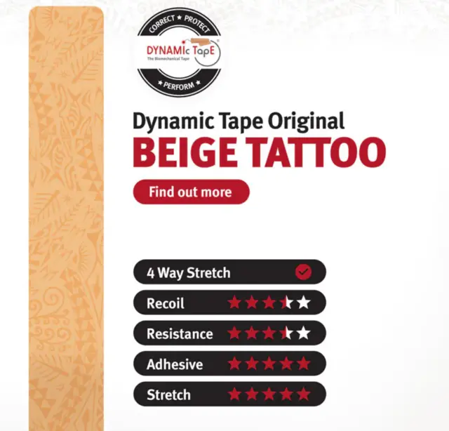 Dynamic Tape 5 cm Beige/Beige 5cm x 5m 