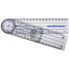 Vinkelm&#228;tare/ Goniometer Rulong 20 cm Plexiglas. 0&#176; til 360&#176; pr 2&#176;