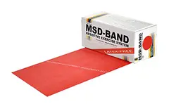 MoVeS Lateksfri Træningselastik 5,5 m Medium/Rød