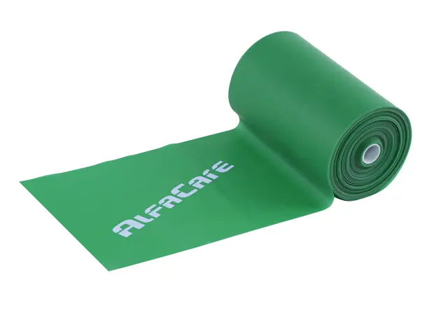 AlfaCare Træningsband 25m Medium Grønn 15 cm x 0,25 mm 