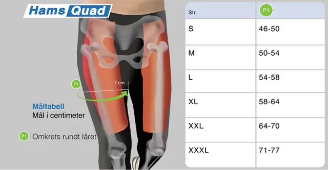 Colibri Hams Quad Dame Lang Sort str M 